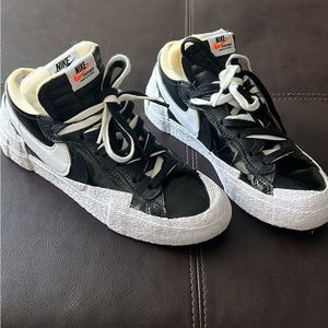 sacai x Blazer Low Black Patent